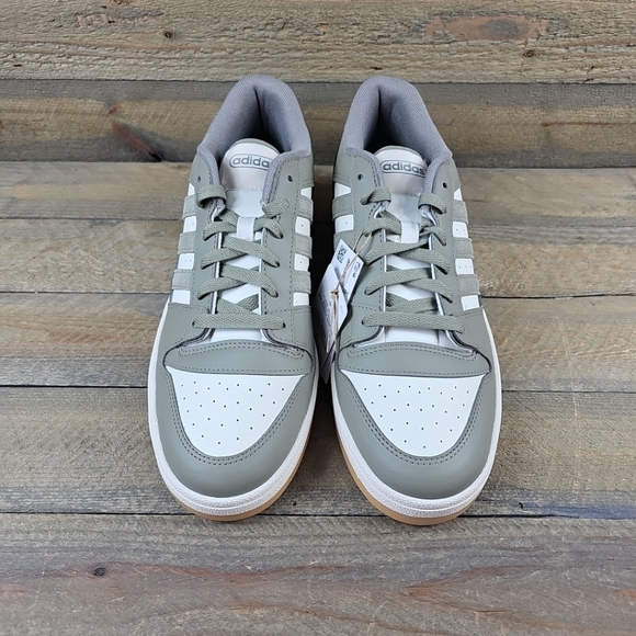 Adidas Men's Break Start Sportswear Athletic Shoes Green Pebble Chalk White - Picture 5 of 10